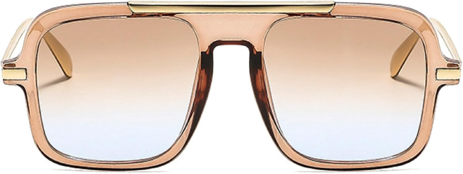 Retro Square Sunglasses for Womens Mens Vintage Oversized Pilot Sun Glasses 70s 80s 90s Shades | Amazon (US)