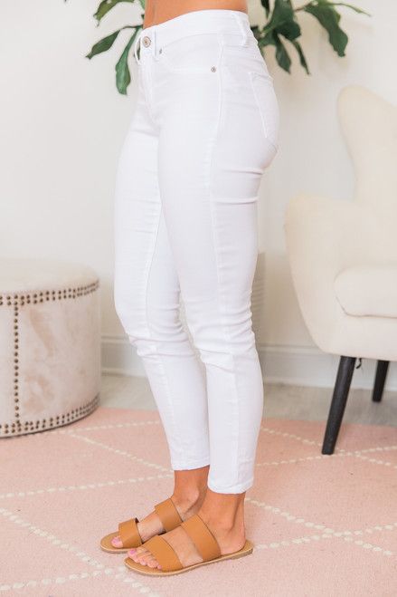 The Nina White Skinny Jeans | The Pink Lily Boutique