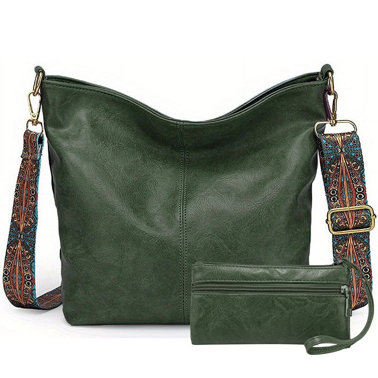 MINSONG Hobo Bags for Women Crossbody Handbags Guitar Strap Shoulder Bucket Bag Vegan Leather Pur... | Walmart (US)