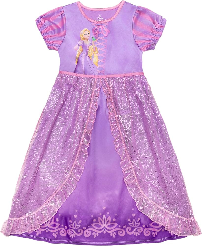Disney Girls' Princess Dress Nightgown, Fantasy Gown, Soft & Cute Pajamas for Kids | Amazon (US)