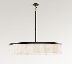 Windham Alabaster Tile Round Chandelier (30"-42") | Pottery Barn (US)