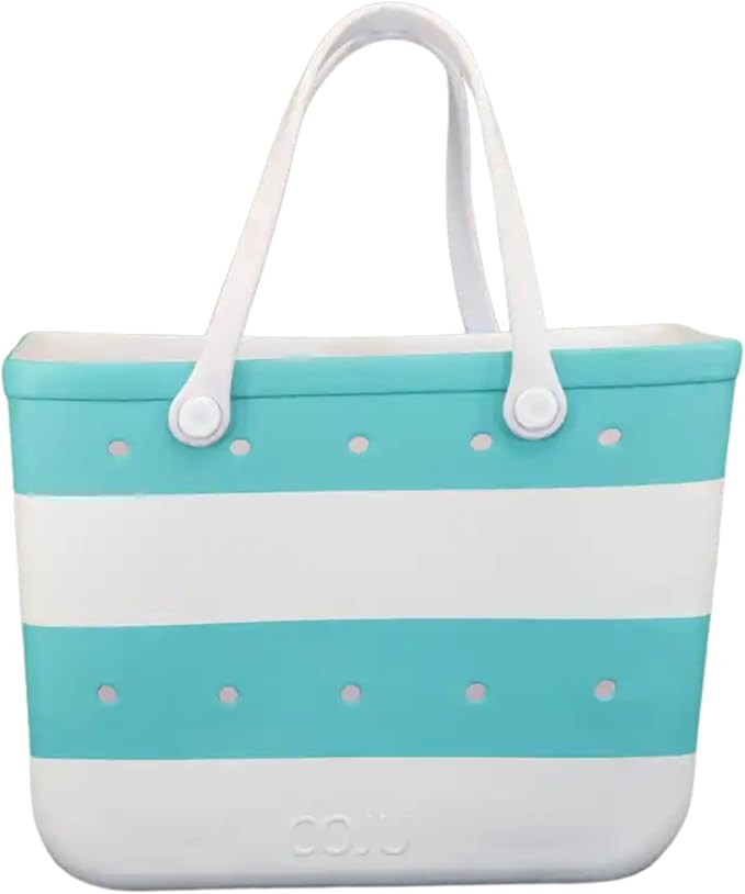 COJU Rubber Tote Bag Waterproof XL Large Tote Bag for Beach Pool Boat Sports Travel Washable Tip ... | Amazon (US)