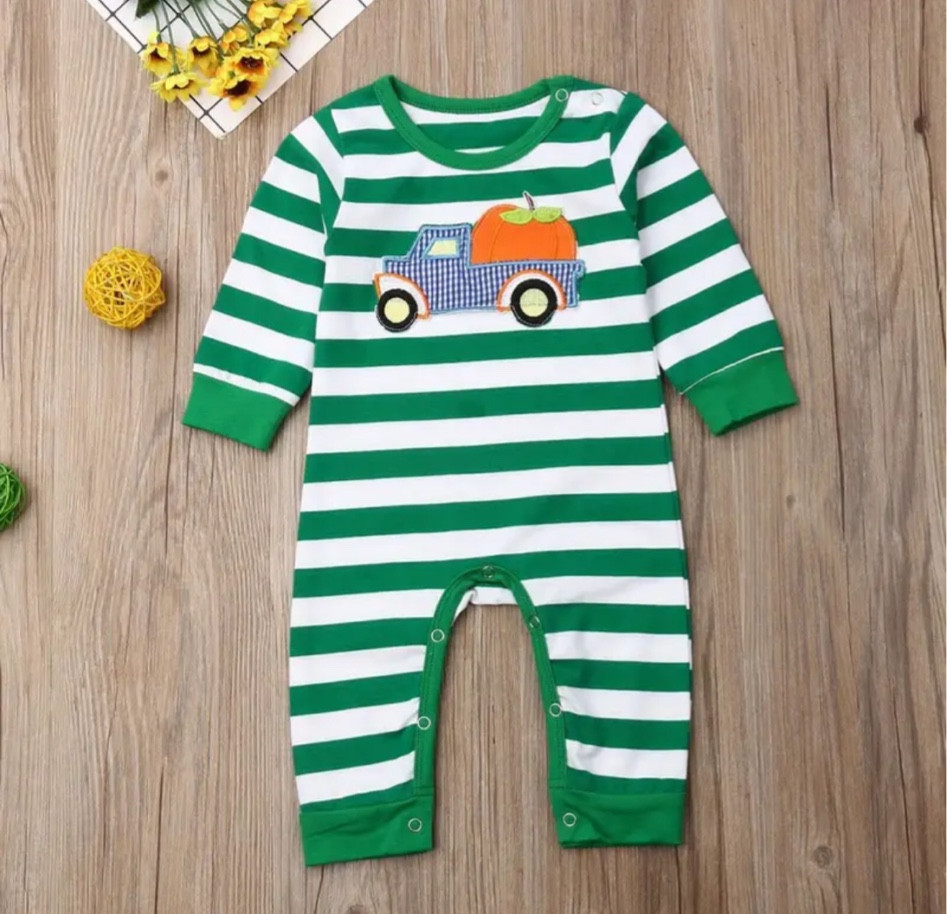 Cute Baby's One-piece Stripe Romper, Long Sleeve Snap Button Crotch Jumpsuit, Christmas Halloween Printed Baby Clothes

#LTKSeasonal #LTKKids #LTKBaby