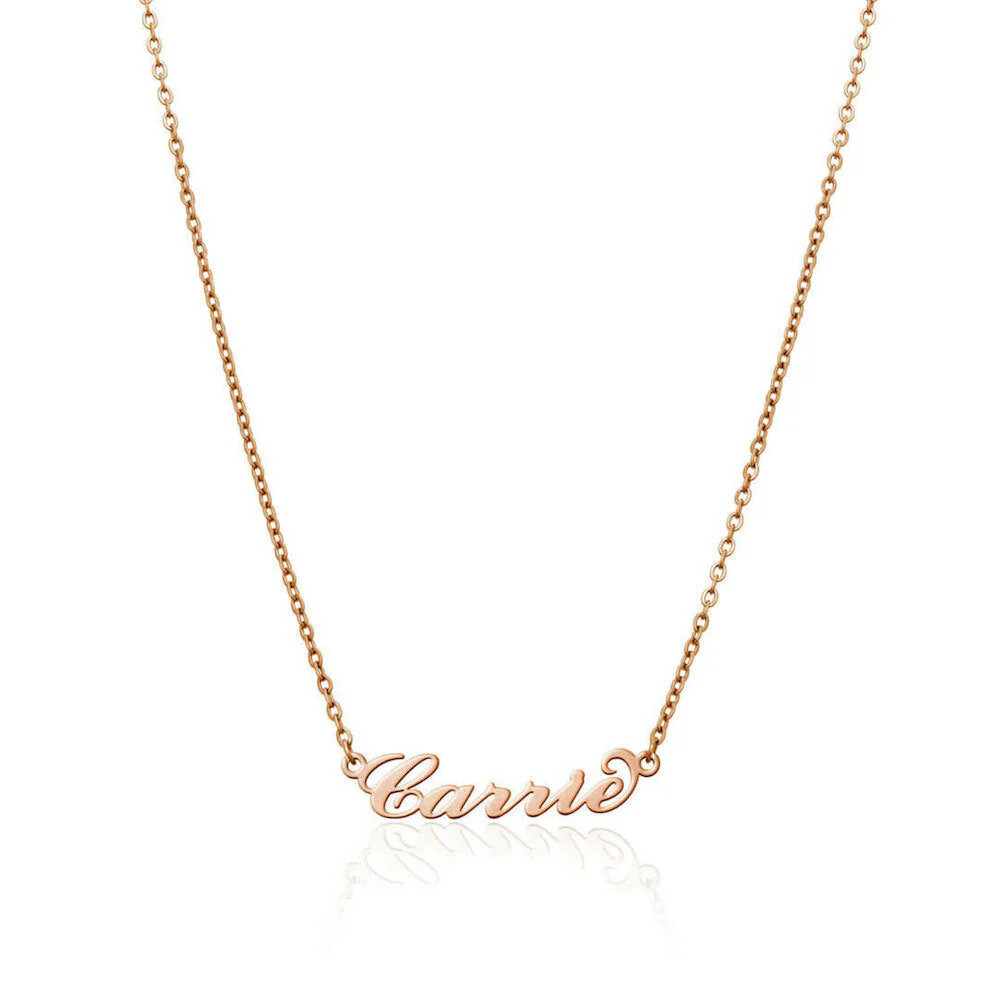 Carrie Name Necklace (Rose Gold) | Abbott Lyon
