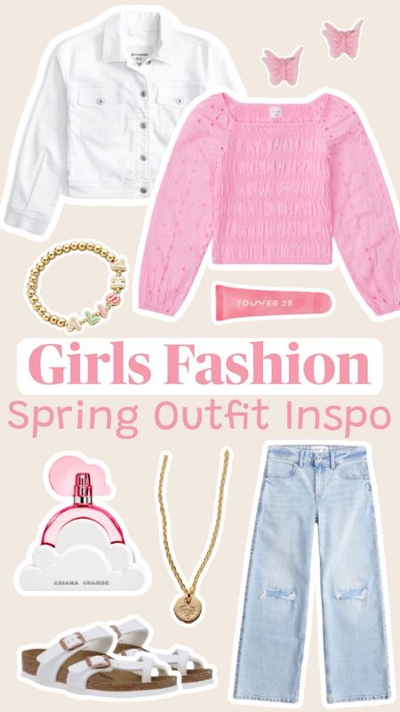 Girls spring fashion outfit inspo! 😊🎀🩷 #girlsfashion #teenfashion #tweenfashion #girlsoutfits #girlsclothes #perfume #kidsjewelry #littlegirljewelry #springfashion #girlsspringoutfits 

#LTKfamily #LTKkids #LTKstyletip