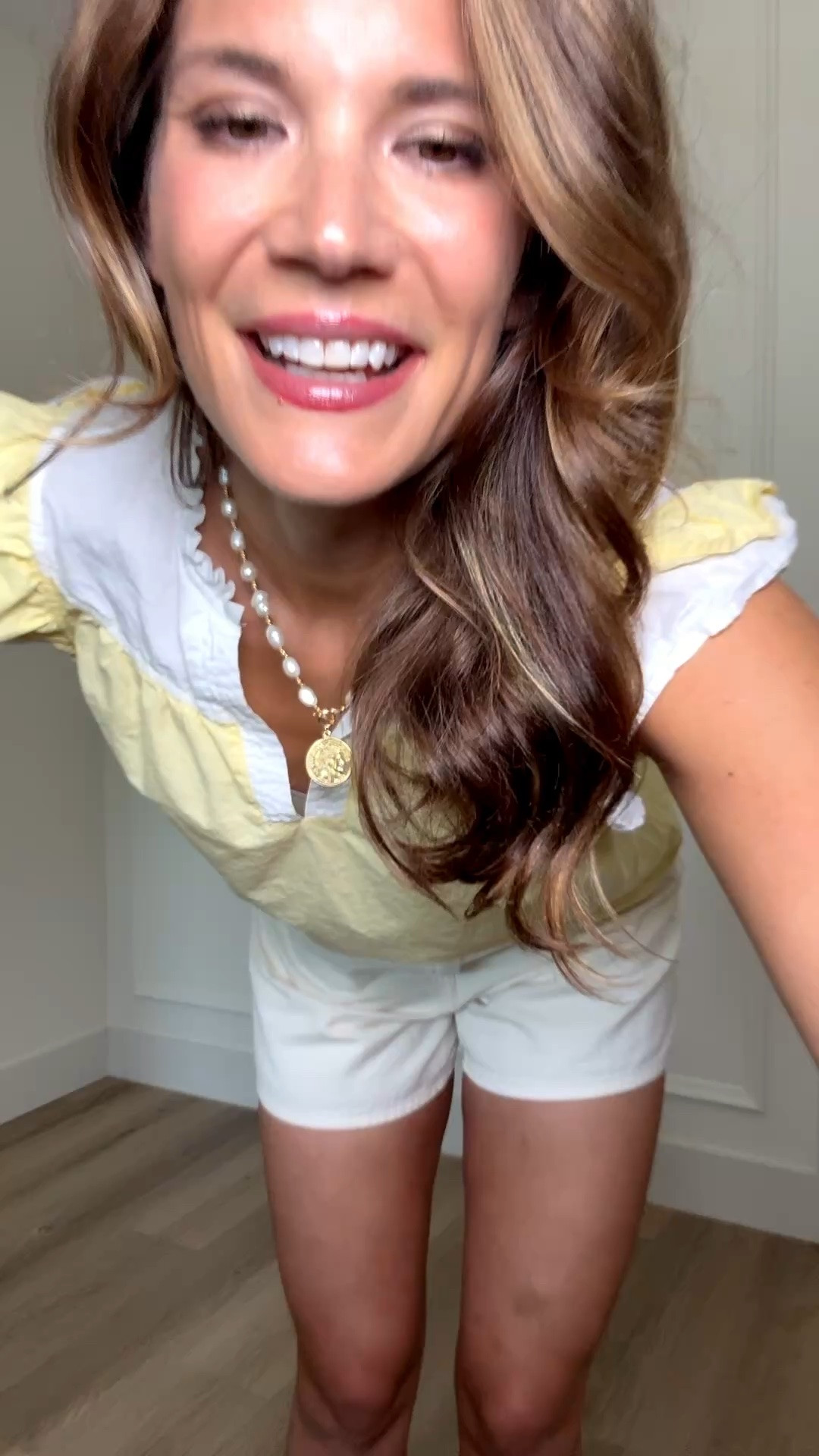 This yellow flutter sleeve top is such a cheerful summer piece with the feminine ruffle details, soft color, and easy relaxed fit. Paired with white shorts and sandals, it’s perfect for brunch dates, vacations, casual weekends, or everyday summer style when you want something bright, flattering, and effortless.

Yellow summer top, Flutter sleeve blouse, White shorts outfit, Feminine summer fashion, Casual vacation outfit, Brunch outfit ideas, Bright summer style, Everyday warm weather look, StangandCo

#LTKTall #LTKSeasonal #LTKootd