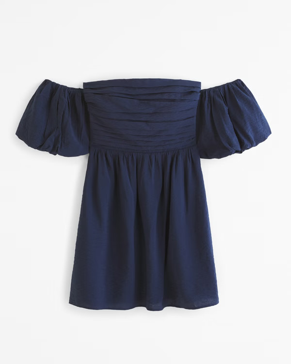 Women's The A&F Emerson Off-The-Shoulder Mini Dress | Women's Dresses & Jumpsuits | Abercrombie.c... | Abercrombie & Fitch (US)