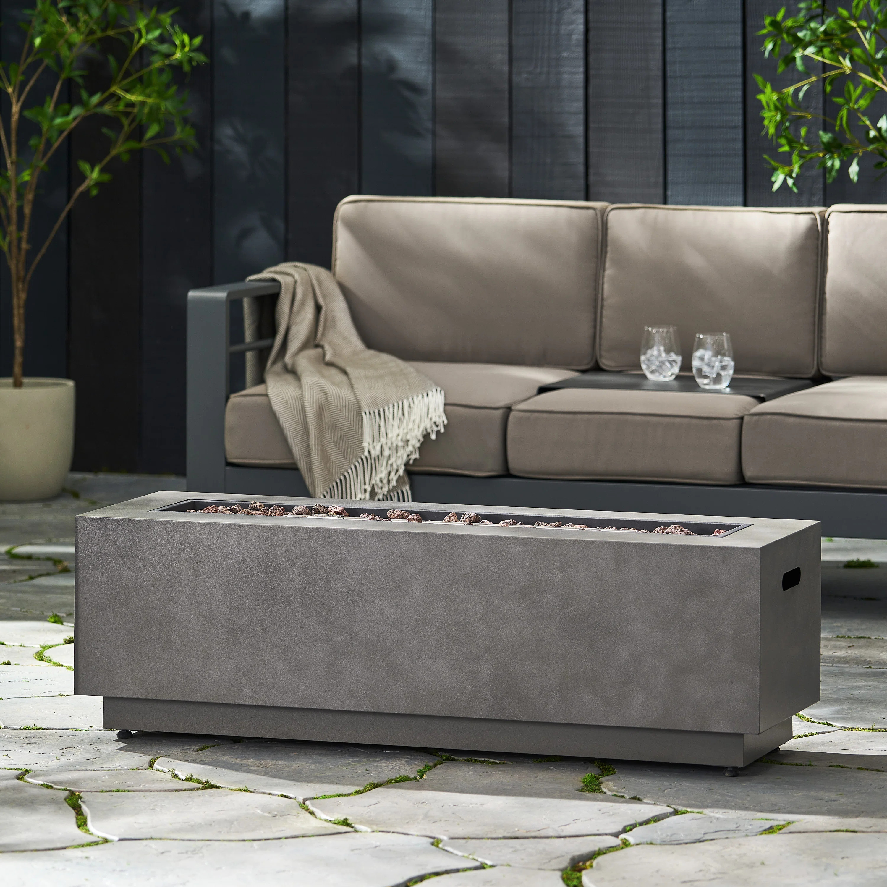 Nikodemos 15" H Outdoor Fireplace (No Tank Holder) | Wayfair North America