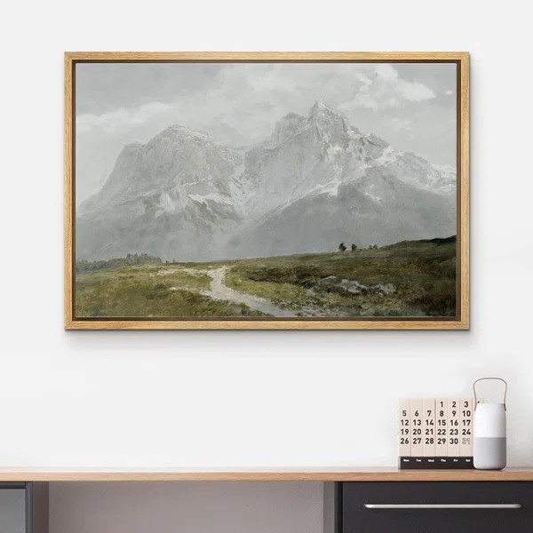 Rustic Countryside " IDEA4WALL Framed Canvas Print Wall Art Vintage Winter Storm Mountain Valley ... | Wayfair North America