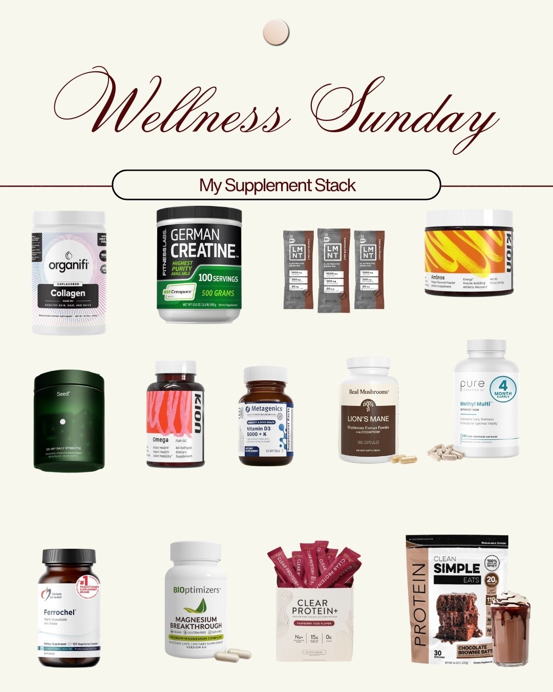 My Supplement stack 💪🏽❤️

#LTKOver40 #LTKmorningroutine