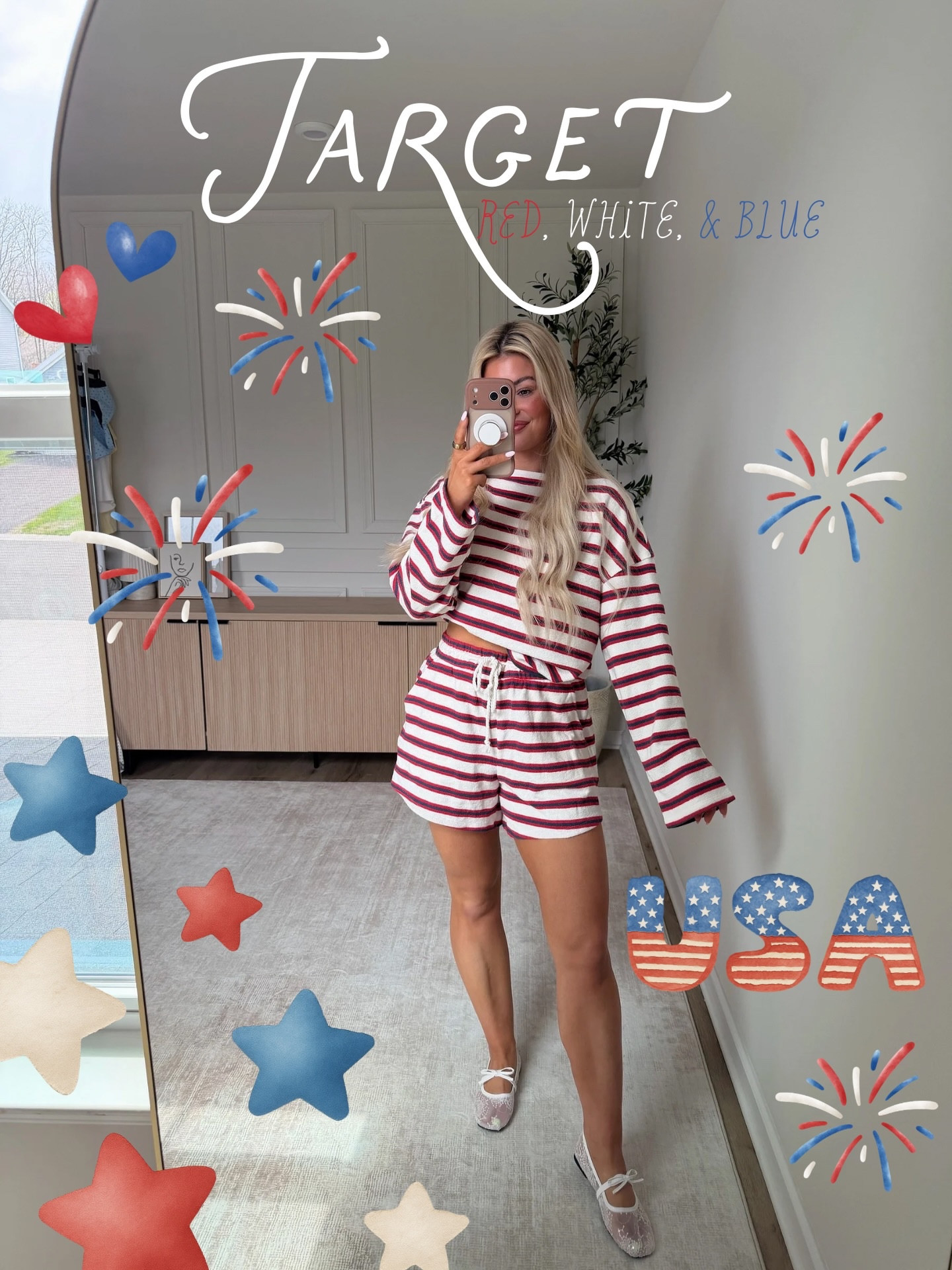 Say “USA” and I’ll dm you the details 🇺🇸✨🤏🏼 
Memorial Day finds are my favorite! 

#redwhiteandblue #targetdoesitagain #4thofjulyoutfit #targetsummer #memorialday