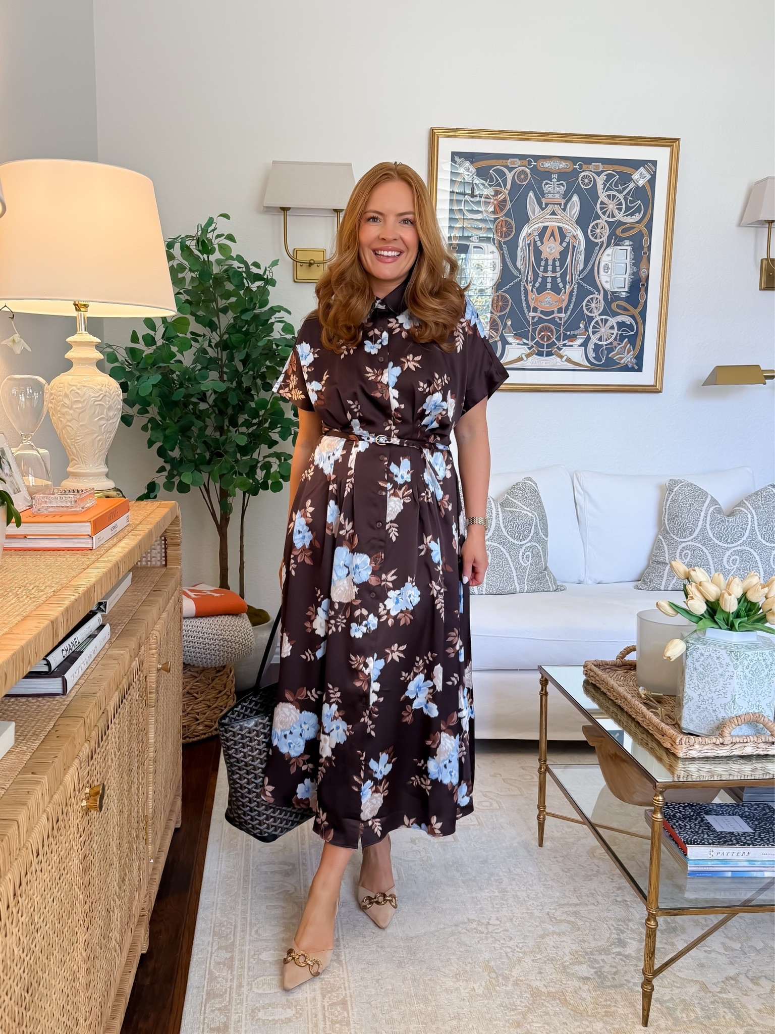 The easiest kind of fall work outfit 🍂 This Ann Taylor floral midi dress is a true one-and-done look—the chocolate brown + soft blue floral print feels so good for fall, and the belted waist gives it such a flattering shape. Add heels or flats and you’re out the door!

Ann Taylor is 30% off right now!

#AnnTaylor #FallWorkwear #WorkDress #OfficeStyle #FallOutfit