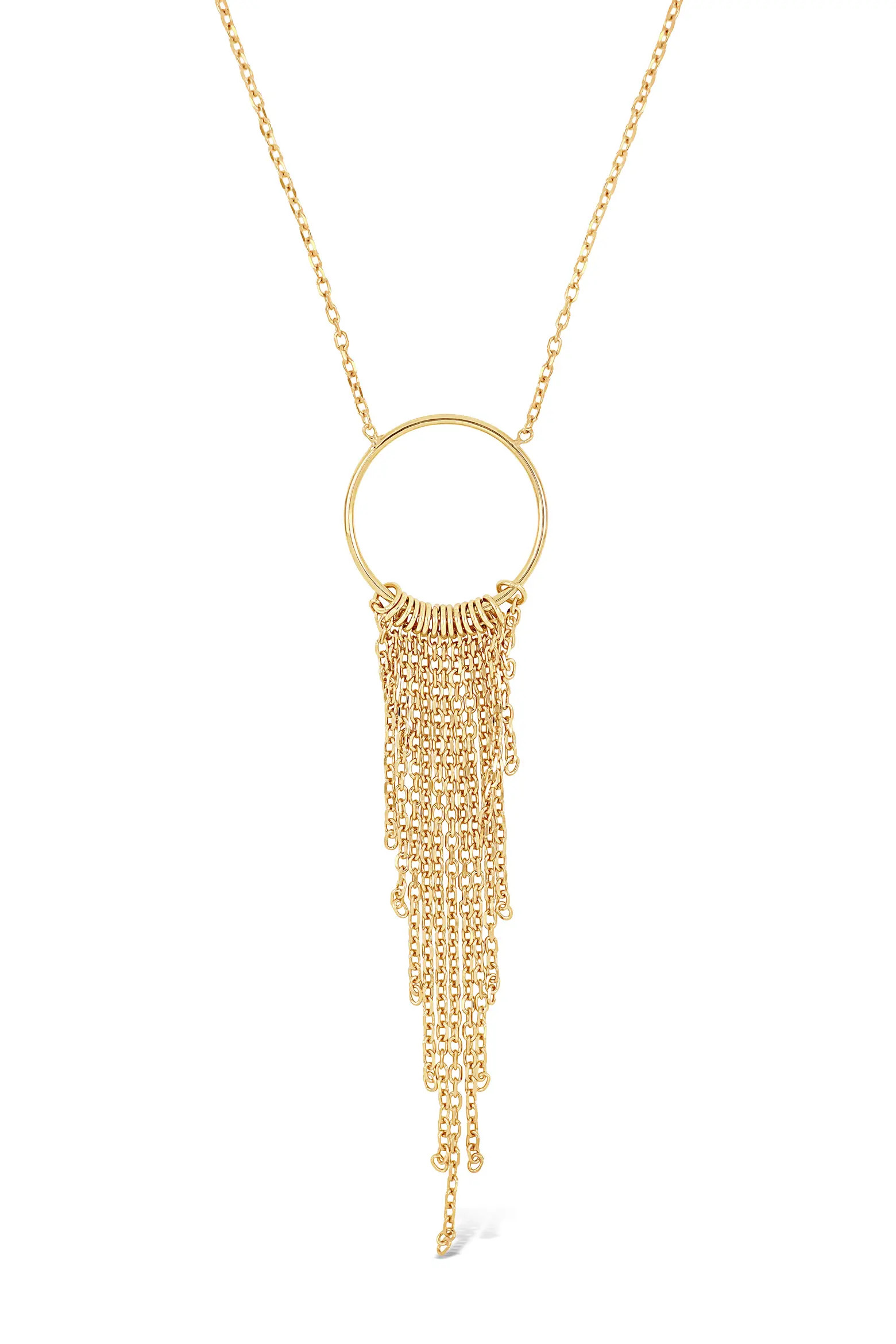 14K Gold Circle Fringe Drop Necklace (Online Trunk Show) (Women) | Nordstrom | Nordstrom