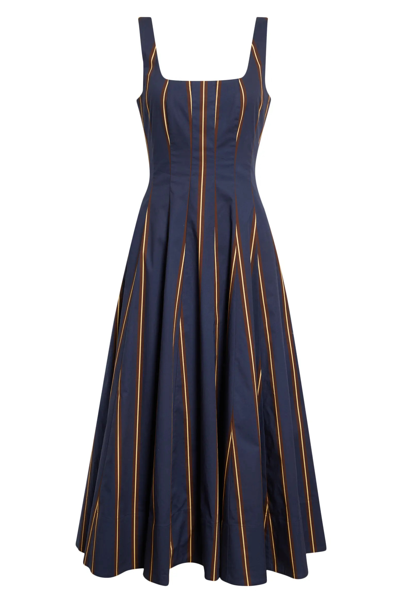 Wells Stripe Stretch Cotton Poplin Midi Dress (Women) | Nordstrom | Nordstrom
