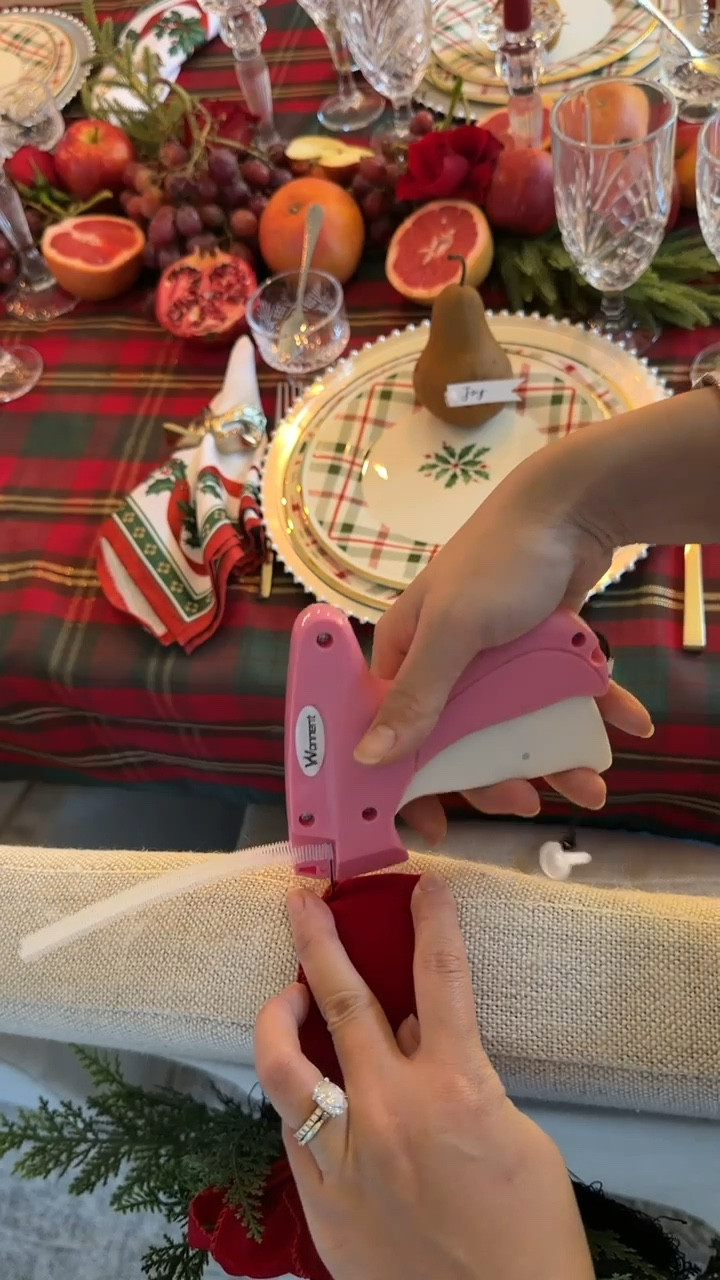 Amazon fabric stitch // holiday decor hack 

#LTKHome #LTKFindsUnder50