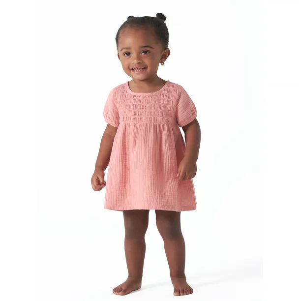 Modern Moments by Gerber Baby Girl Gauze Dress with Diaper Cover, 2-Piece, Sizes 0/3M -24M | Walmart (US)