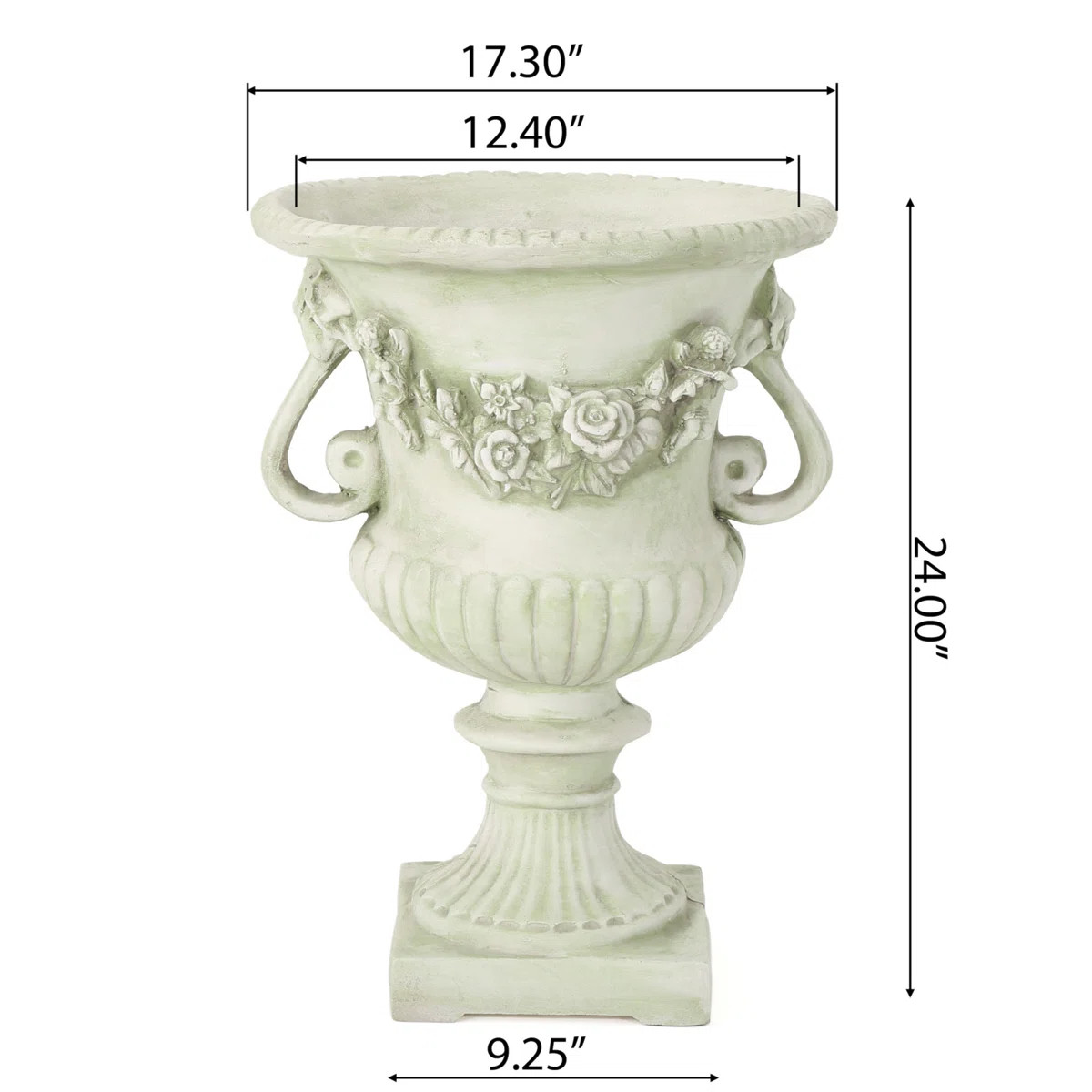 Geffrey 24" H Magnesium Oxide Urn Planter with Drainage Hole and Stopper | Wayfair North America