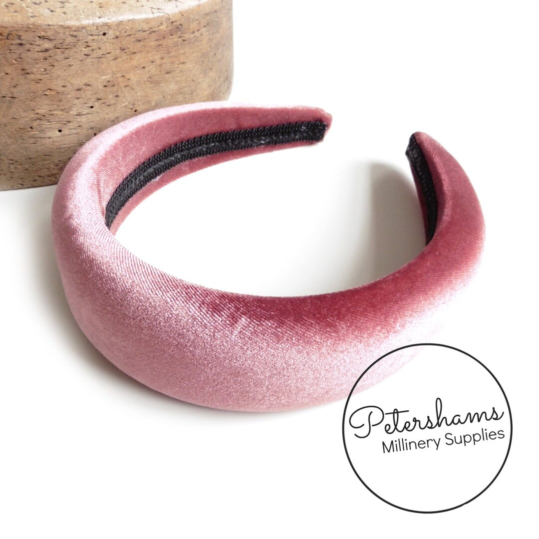 40mm Super Padded Velvet Headbands for Hat Making and Millinery - Dusky Pink | Etsy (UK)