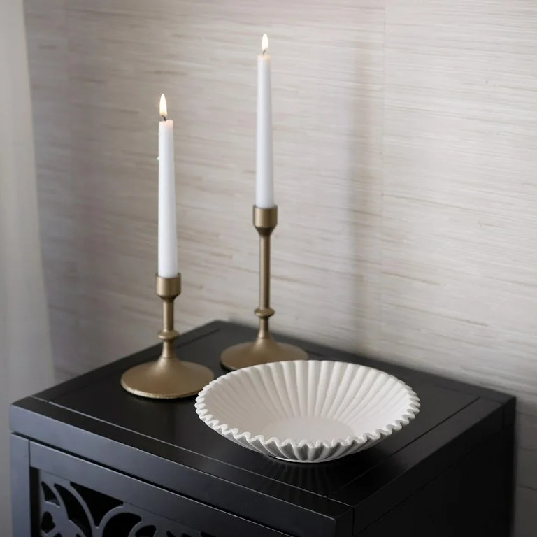 Better Homes & Garden off White Tabletop Decorative Ribbon Design Bowl | Walmart (US)