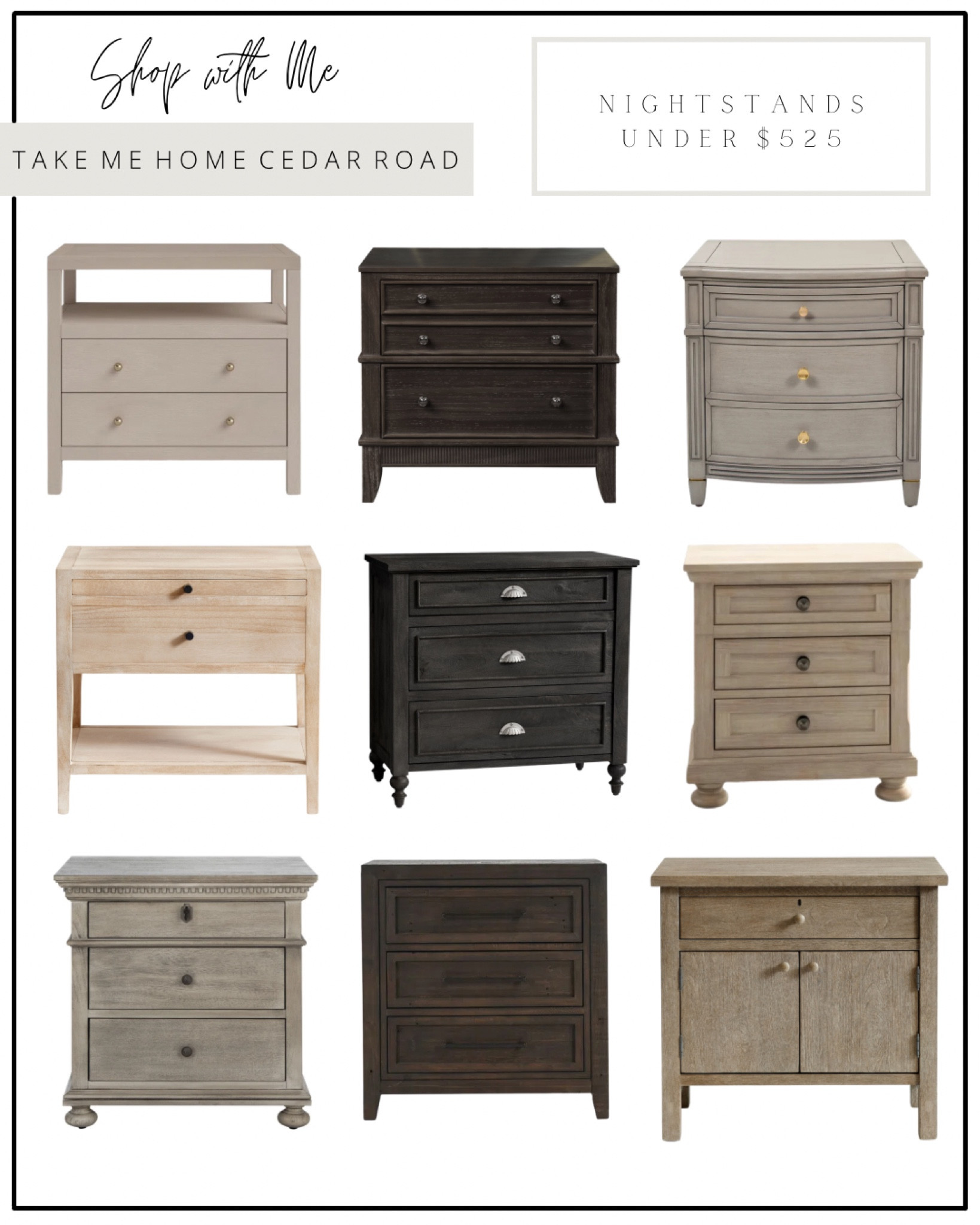 Nightstands I love under $525! Most of these are solid wood.

Nightstand, solid wood nightstand, nightstand with drawer, three drawer nightstand, large nightstand, bedroom, bedroom furniture, amazon, amazon home, amazon finds, wayfair, Home Depot, pottery barn 

#LTKhome #LTKsalealert