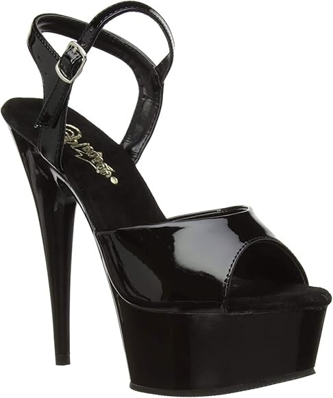 Women's Delight-609/B/M Ankle-Strap Sandal,Black Patent,7 M US | Amazon (US)