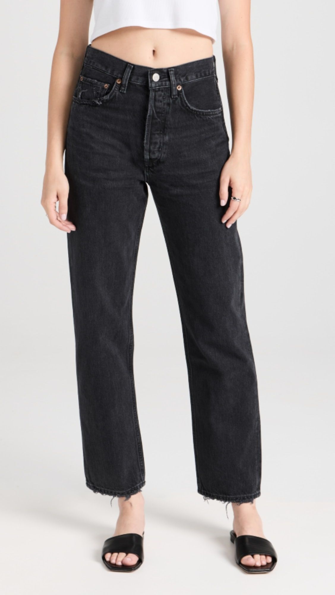 AGOLDE 90 Mid Rise Straight Jeans | Shopbop | Shopbop