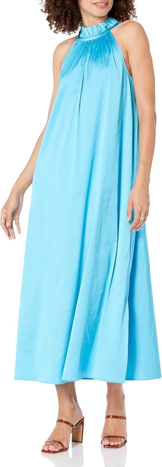 The Drop Women's Arlette Silky Stretch Halter Maxi Dress | Amazon (US)