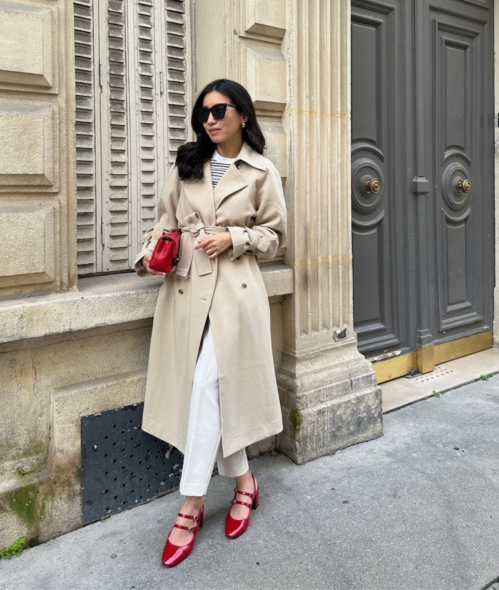 Timeless Parisian inspired spring outfit

• Oak + Fort trench xxs, runs big. Use code JEANTRENCH for 20% off!

• COS stripe tee xs, I sized up for a boxier fit. The Madewell one linked is also thicker and very good - I do Xs in that too 

• Ann Taylor belted taper ankle pants 00 petite. Old color. Linked stocked color and Zara has a similar cut pant that I own in Xs with hems shortened



• Amazon Mary Jane pumps 5.5 . I’m obsessed with these! Comfier than much pricer brands ive tried !

• Chanel red mini classic flap bag

Petite friendly spring outfits, travel, workwear, spring jackets , Parisian chic, French style , trench coats 


#LTKPetite #LTKTravel #LTKWorkwear