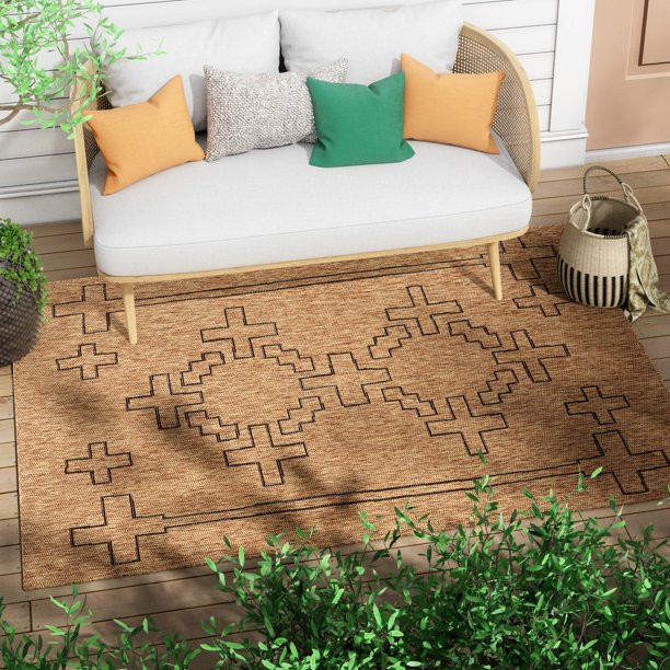 Well Woven 5' x 7' Natural Outdoor Rug - Walmart.com | Walmart (US)