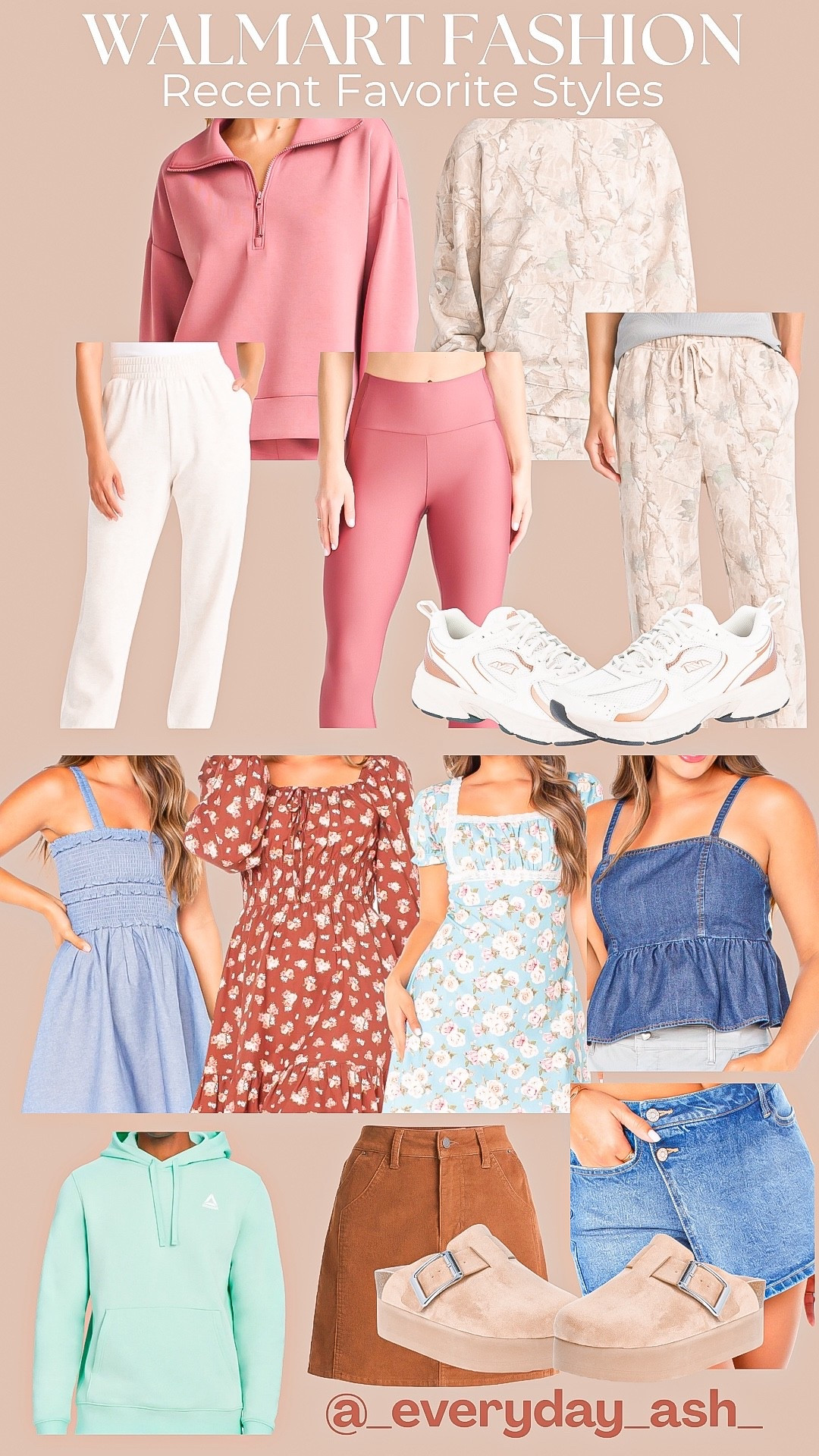 WALMART FASHION 💙

I ordered the - camo top+bottom, blue dress, floral dress, denim top + denim skirt 😌💕

Walmart fashion, Walmart, camo outfit, camo sweatshirt , camo sweatpants, activewear, travel outfit, pink sweatshirt, pink leggings, white sweatpants, blue dress, red floral long sleeve dress, blue floral dress, denim top, denim skirt, clogs, sneakers, blue sweatshirt, turquoise sweatshirts , fall fashion, summer fashion 

#LTKStyleTip #LTKSaleAlert #LTKFindsUnder50