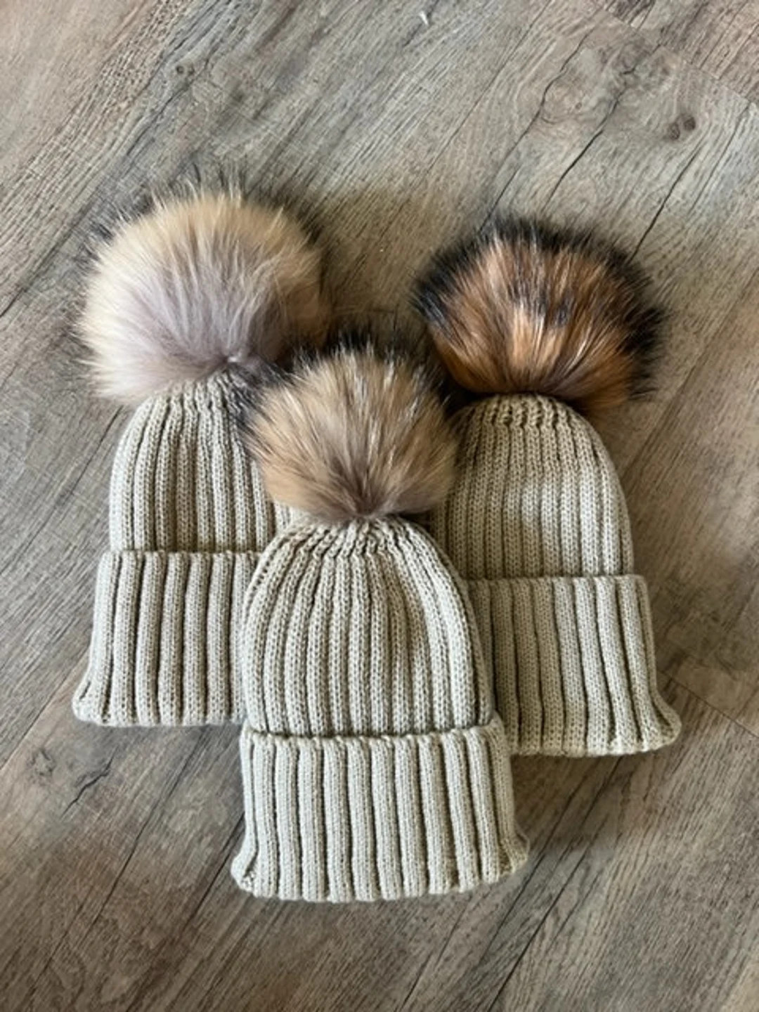 Real Fur Pom Pom Hat for Adult - Etsy | Etsy (US)