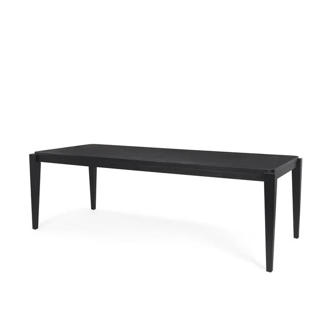 Mercana Teva Black Wood Rectangular 92" Dining Table | DecoratorsBest