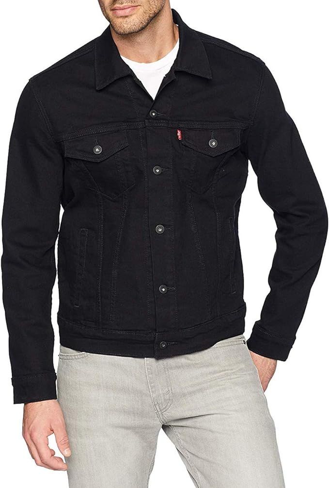 Levi's Men's Trucker Jacket Outerwear, -larimar/black/stretch, M at Amazon Men’s Clothing store | Amazon (US)