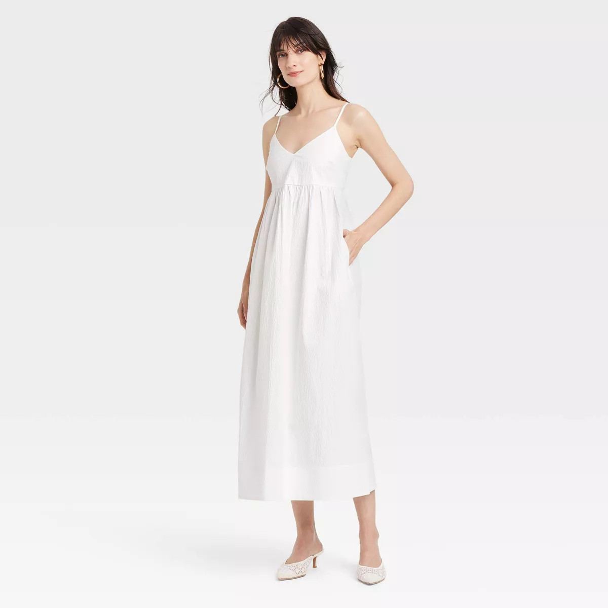 Women's Seersucker Maxi A-Line Dress - A New Day™ | Target