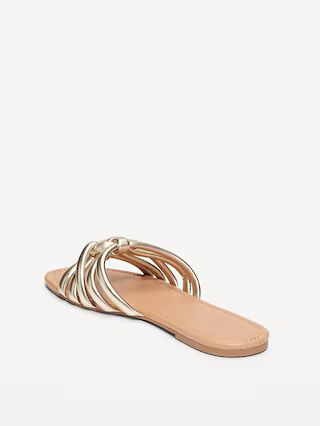 Knotted Puff Slide Sandals | Old Navy (US)