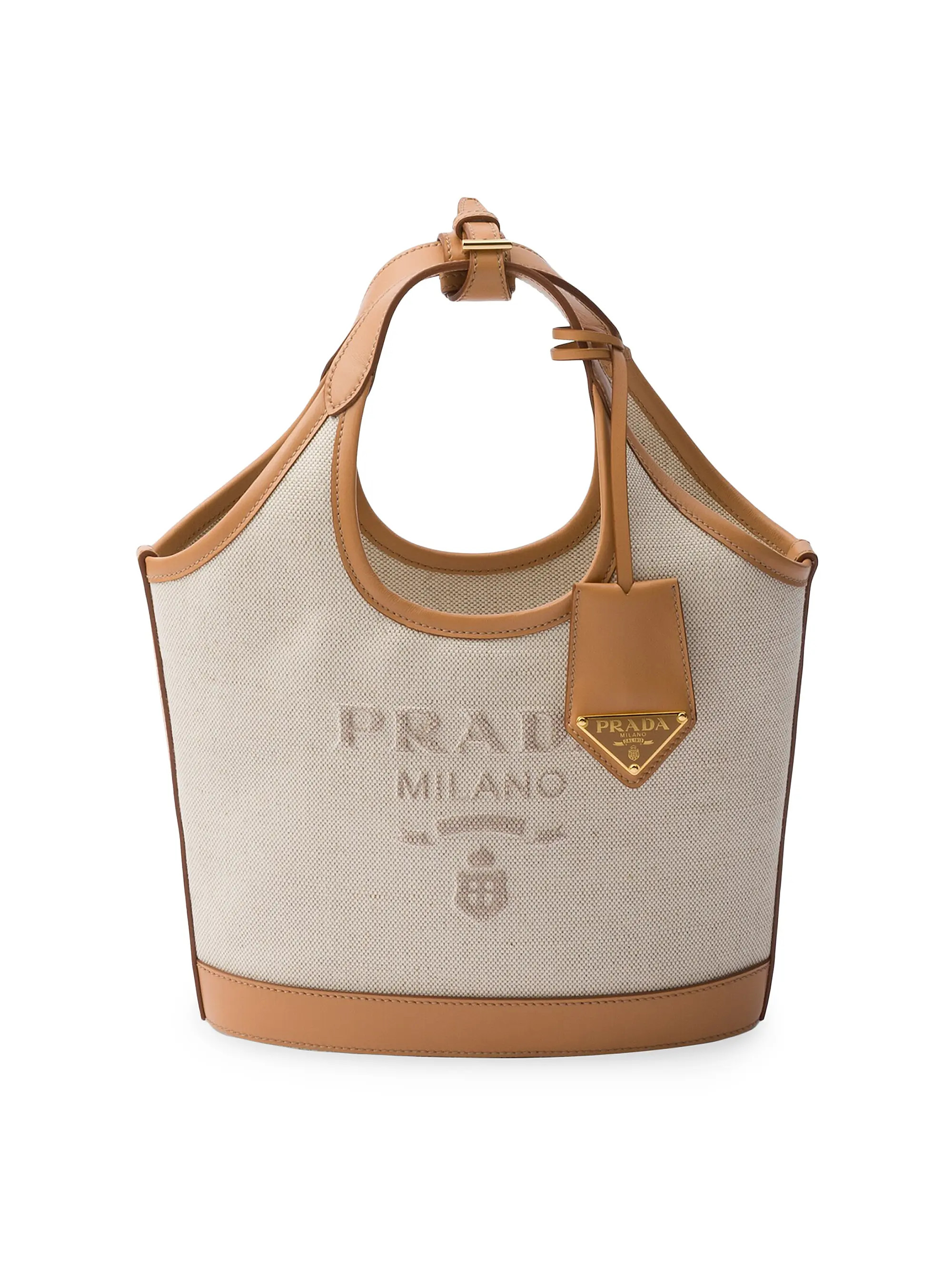 Linen Blend and Leather Mini-Buckle Bag | Saks Fifth Avenue