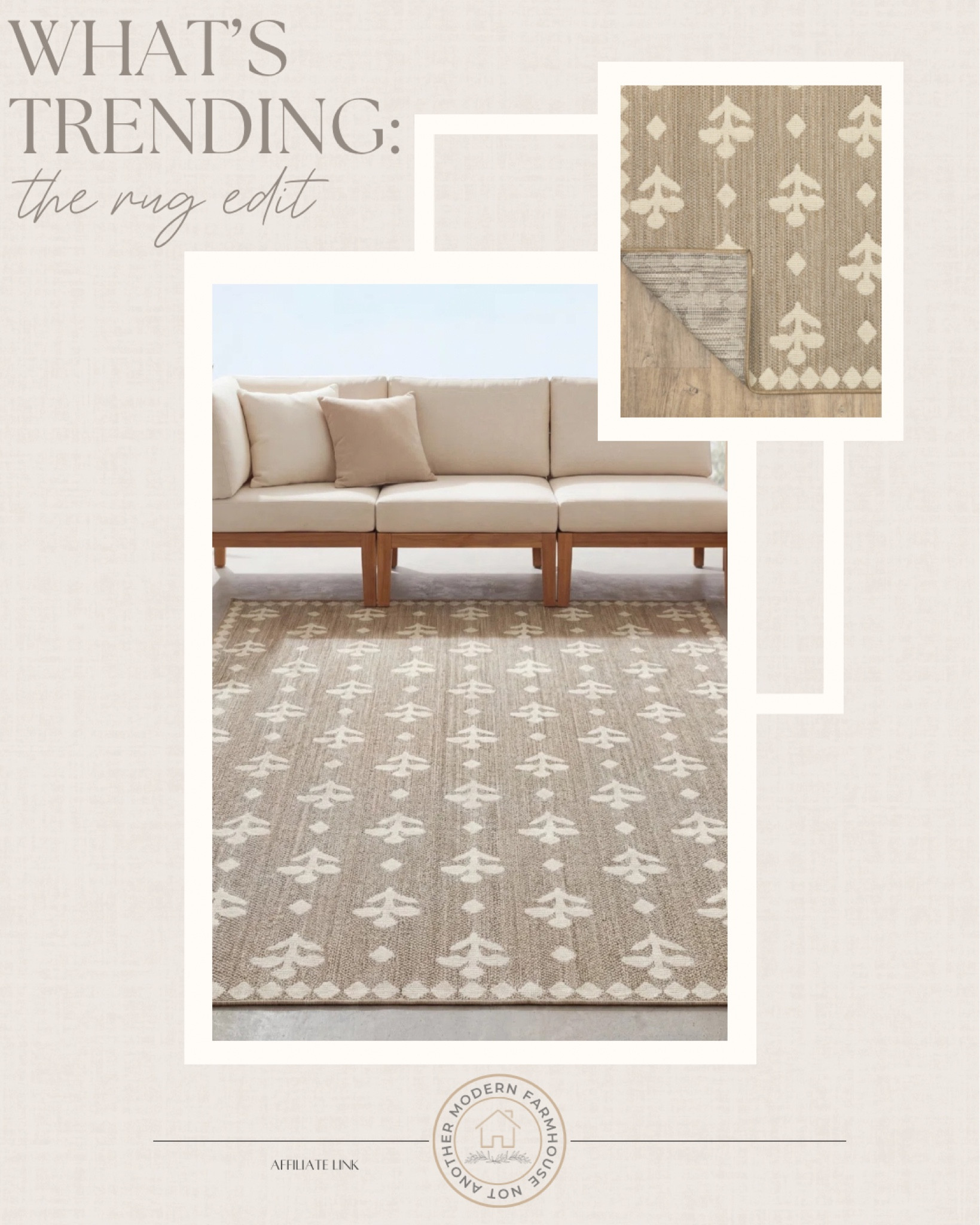 Currently Trending: Rug Edit ✨

Home decor, home Inspo, rug, indoor/outdoor rug, neutral home, designer inspired, home find, Wayfair  

#LTKSeasonal #LTKHome #LTKSaleAlert