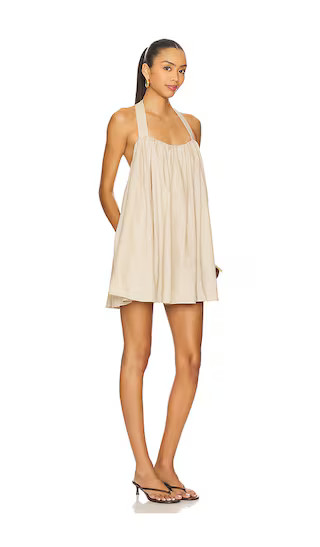 x REVOLVE Kayla Mini Dress in Flax Brown | Revolve Clothing (Global)