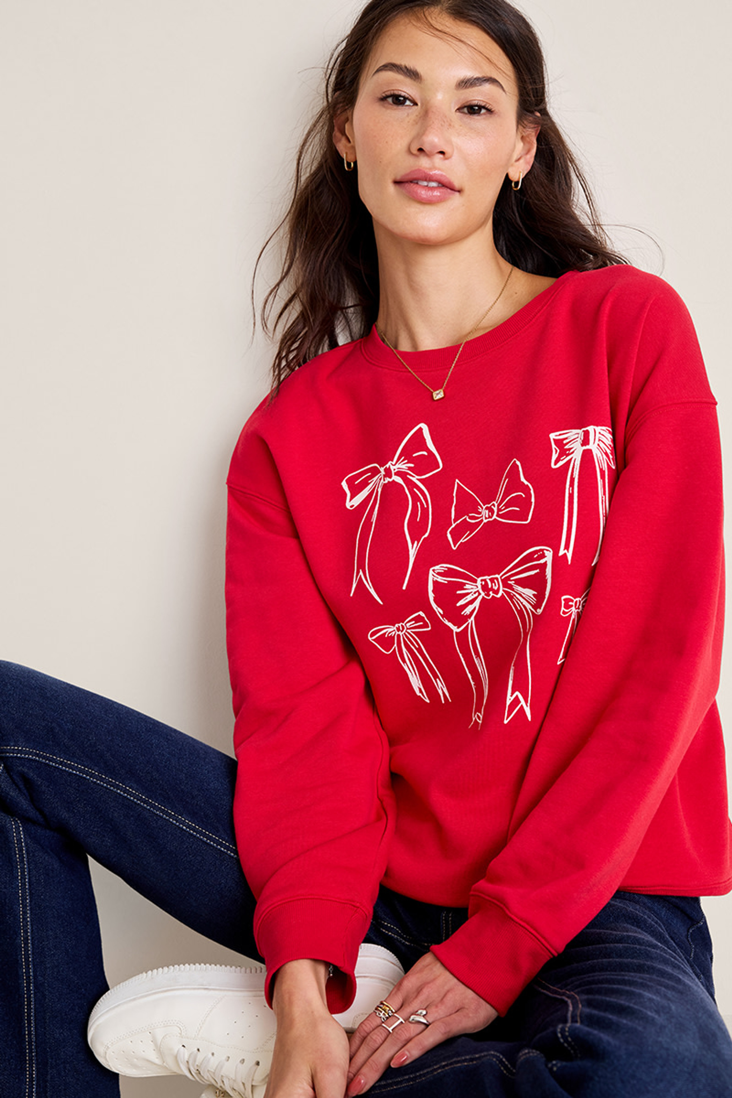 Bow Graphic Sweatshirt | Francesca's