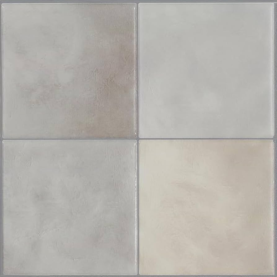 SMART TILES Peel and Stick Backsplash - 5 Sheets of 9" x 9" - 3D Adhesive Peel and Stick Tile Bac... | Amazon (US)