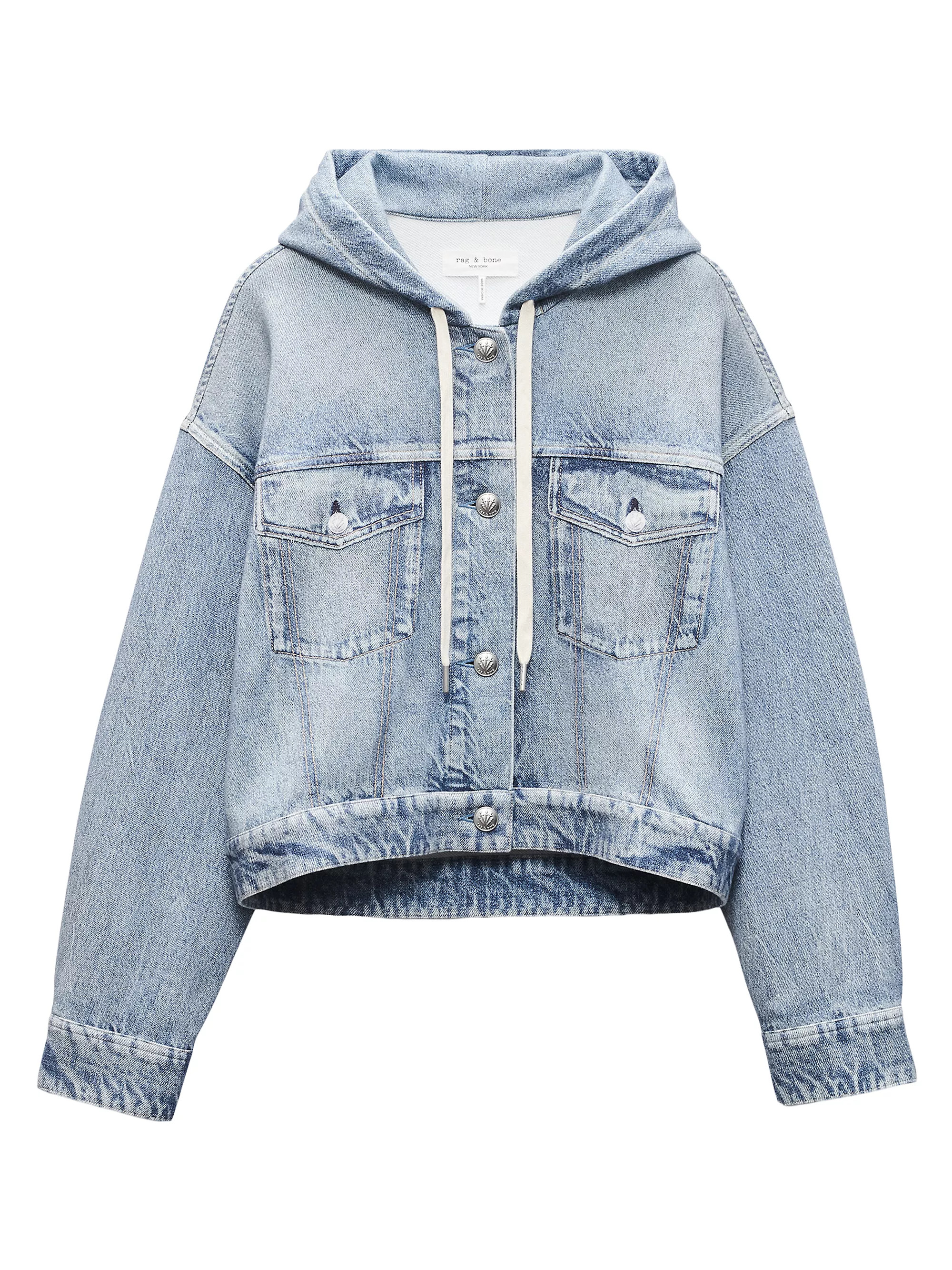Miramar Trucker Denim-Print Hoodie | Saks Fifth Avenue