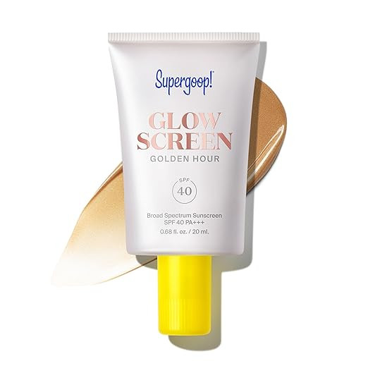 Supergoop! Glowscreen SPF 40 - Glowy Primer + Broad Spectrum Tinted Sunscreen - Helps Filter Blue... | Amazon (US)