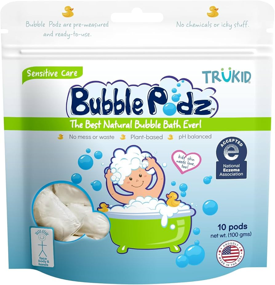 TruKid Bubble Podz Bubble Bath for Baby & Kids, NEA-Accepted for Eczema, Gentle Refreshing Colloi... | Amazon (US)