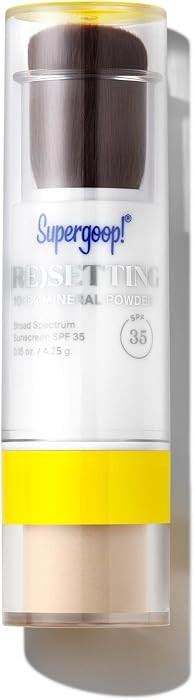 Supergoop! (Re) setting Face Powder SPF 35 - Broad Spectrum Mineral Sunscreen - 0.15 oz - Shine C... | Amazon (US)