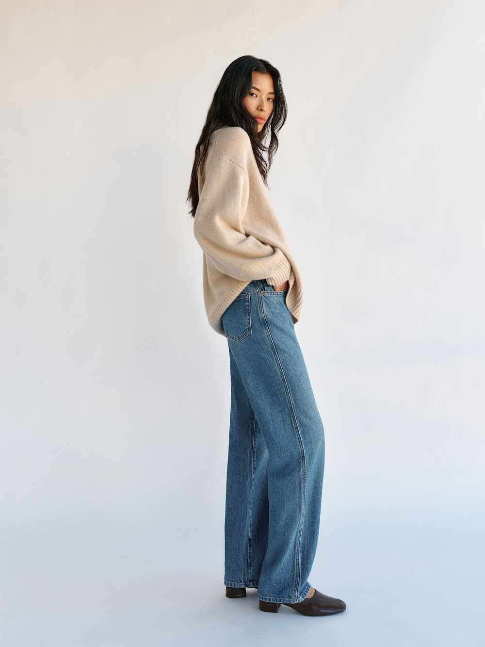 Cove Cashmere Oversized Crew | Reformation (Global)