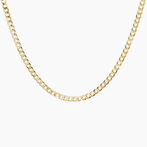 14K Yellow Gold Zeke 24 in. Curb Chain Necklace (3mm) | Brilliant Earth