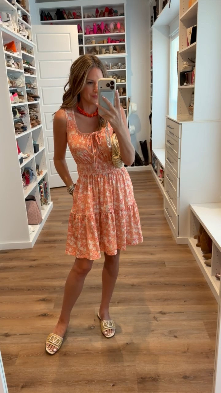 In a small dress, sandals, necklace, clutch and accessories- fits tts.

#LTKootd #LTKgrwm #LTKSeasonal