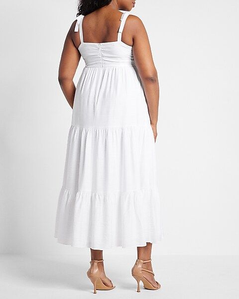 Tie Shoulder Tiered Maxi Dress | Express