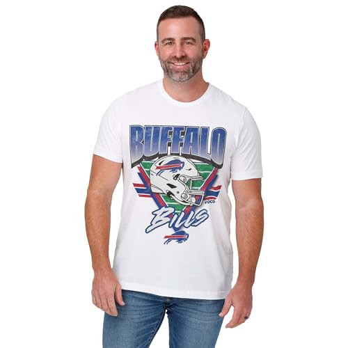 FOCO Buffalo Bills NFL Mens White Triangle Vintage T-Shirt - S | Amazon (US)