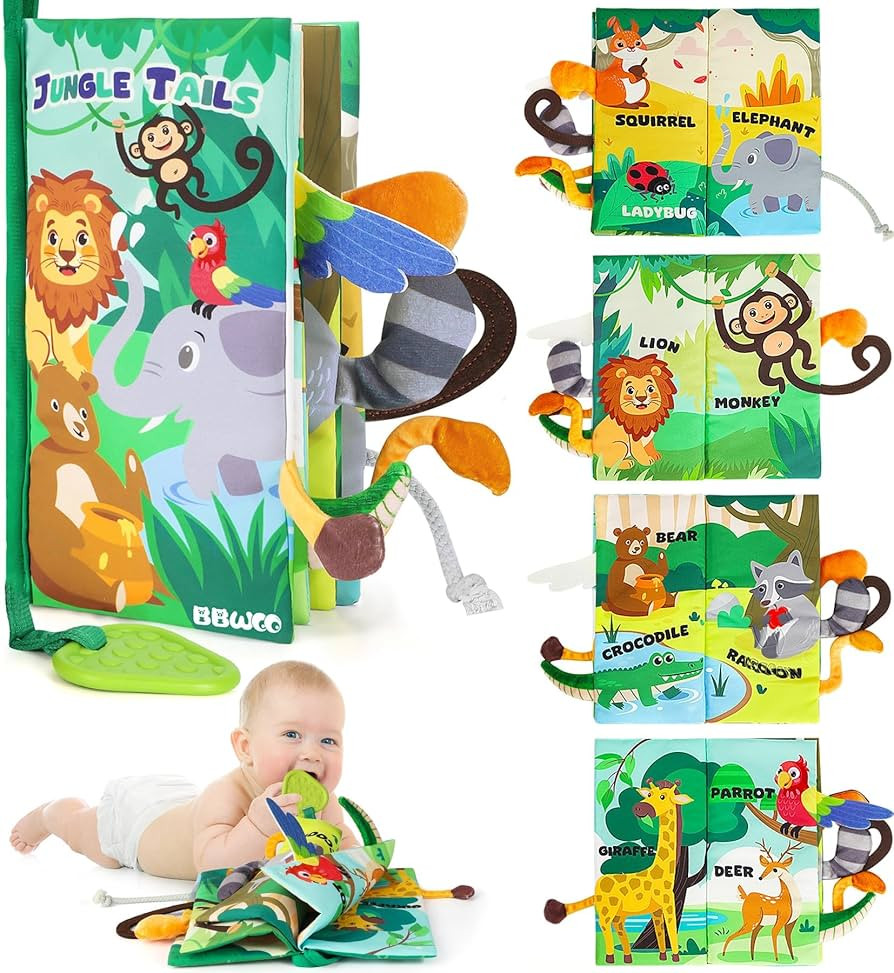 Baby Book Toy 0-6 Months - Baby Boy Girl Shower Gift - Tummy Time Toy for Infant 6 to 12 Months -... | Amazon (US)